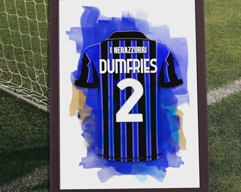 Dumfries Digital Poster - Dumfries Inter Milan Print Instant Download - Football Wall Decor - Printable Football Poster - Res 300 DPI JPG