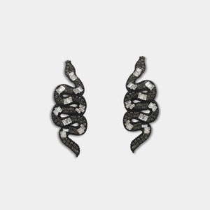 Rhinestone Snake Drop Earrings Women Fashion Jewelry (small size)