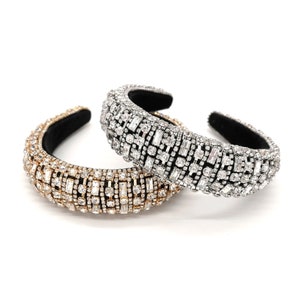 Sparkly Crystal Padded Headband Rhinestone head party shiny women Unique Fashion headband