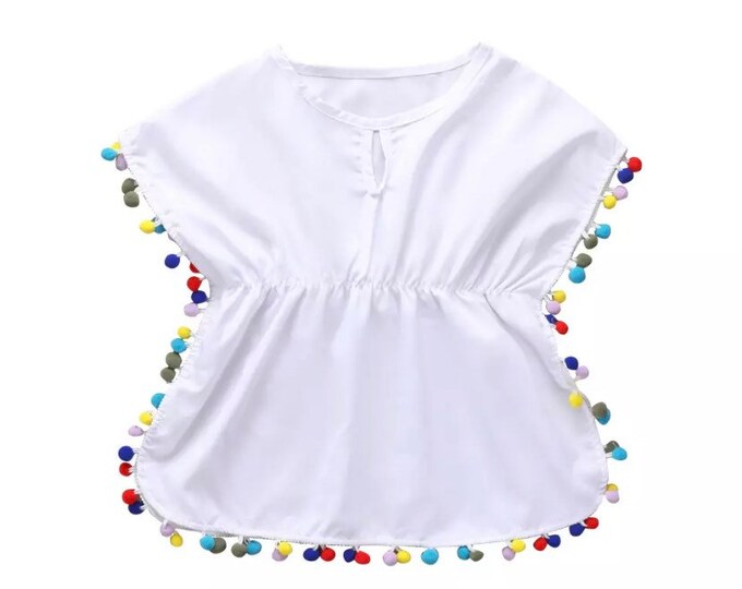 Girls Swimwear Coverup Summer Kids Beach Dress Poncho Swimsuits Bikini