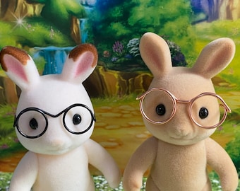 Glasses/Spectacles compatible with Adult Figure, black or gold