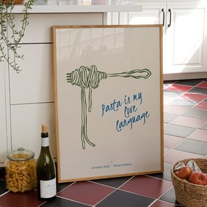 Pasta is mijn liefdestaal-poster | Fysieke afdruk |