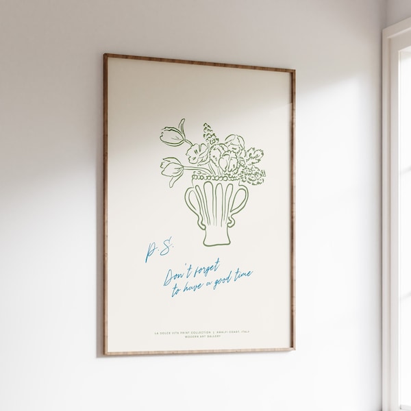 Flower Vase Dolce Vita Poster | Physical Print |