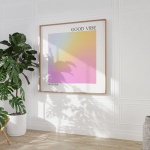 Good Time Aura Poster | Physical Square Print | Meditation | Grain | Gradient | Trendy | Aesthetic