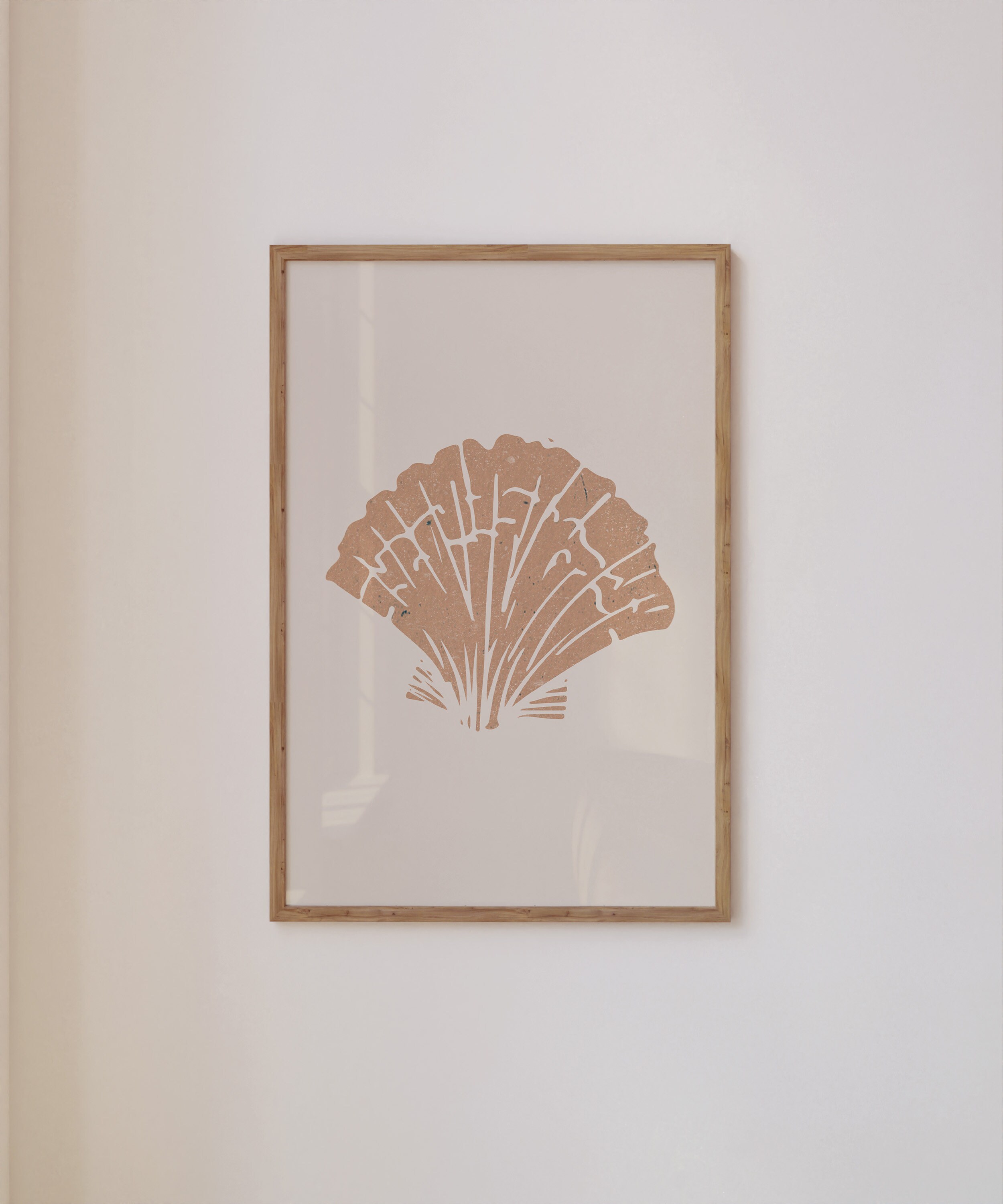 Scallop Shell Poster Scallop Seashell Poster | Physical Print | Aesthetic | Beach Boho ...