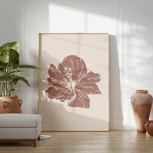 Hibiscus Flower Poster | Physical Print | Aesthetic | Beach Boho | Wall Art |