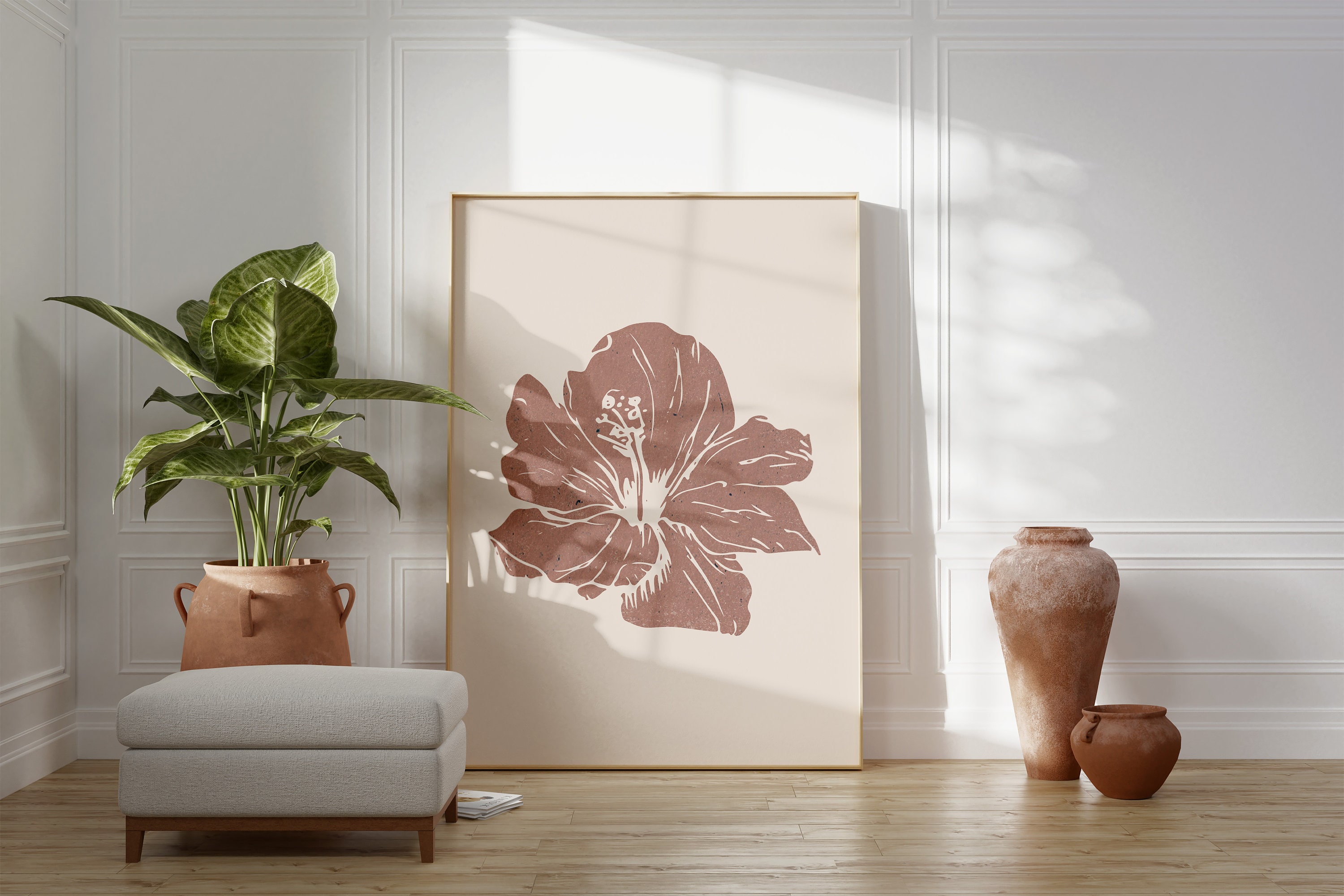 Hibiscus Flower Poster | Physical Print | Aesthetic | Beach Boho | Wall Art |