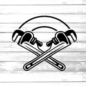 fontanería svg / fontaneros llave de tubo clip art / herramientas de fontanería