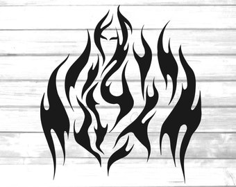 fire lady svg / fire woman with wings svg / girl on fire and wings clip art / flame svg