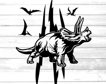 Triceratops Three horn Dinosaur svg file / Claw Scratch printable Jurassic World design