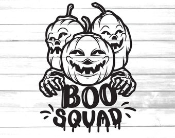 pumpkins svg , boo squad svg , Halloween shirt ,cute pumpkins ,printable , cricut ,cut file , pumpkin clip art