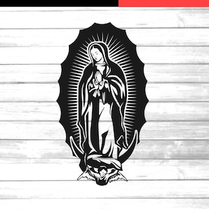 Mother Mary with baby Jesus svg/Virgin Mary svg/ Mama Mary svg/ Our lady of Guadalupe svg/mother of jesus christ svg