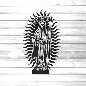 Santa muerte svg / saint of holy death svg / Our Lady of the Holy Death clip art /Mexican religious