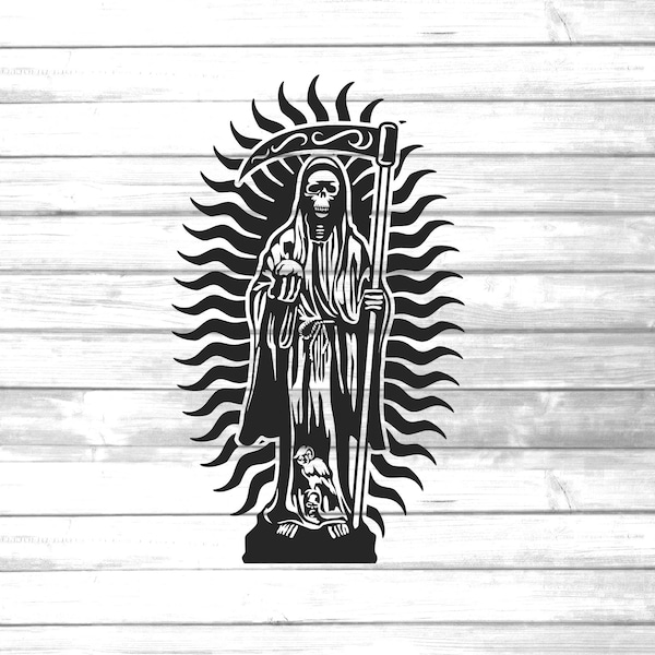 Santa muerte svg / saint of holy death svg / Our Lady of the Holy Death clip art /Mexican religious