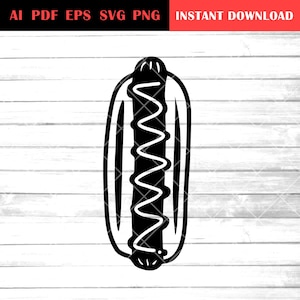 Hot dogs svg , american hot dog svg,hot dog bun, cricut,silhouette,vector,clip art, fast food svg, eps pdf png