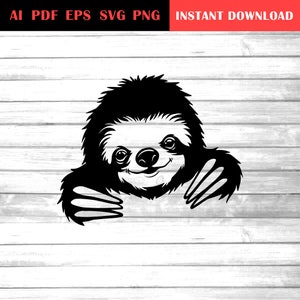 Cute Sloth svg / cute animal png / baby sloth clip art