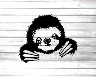Cute Sloth svg / cute animal png / baby sloth clip art