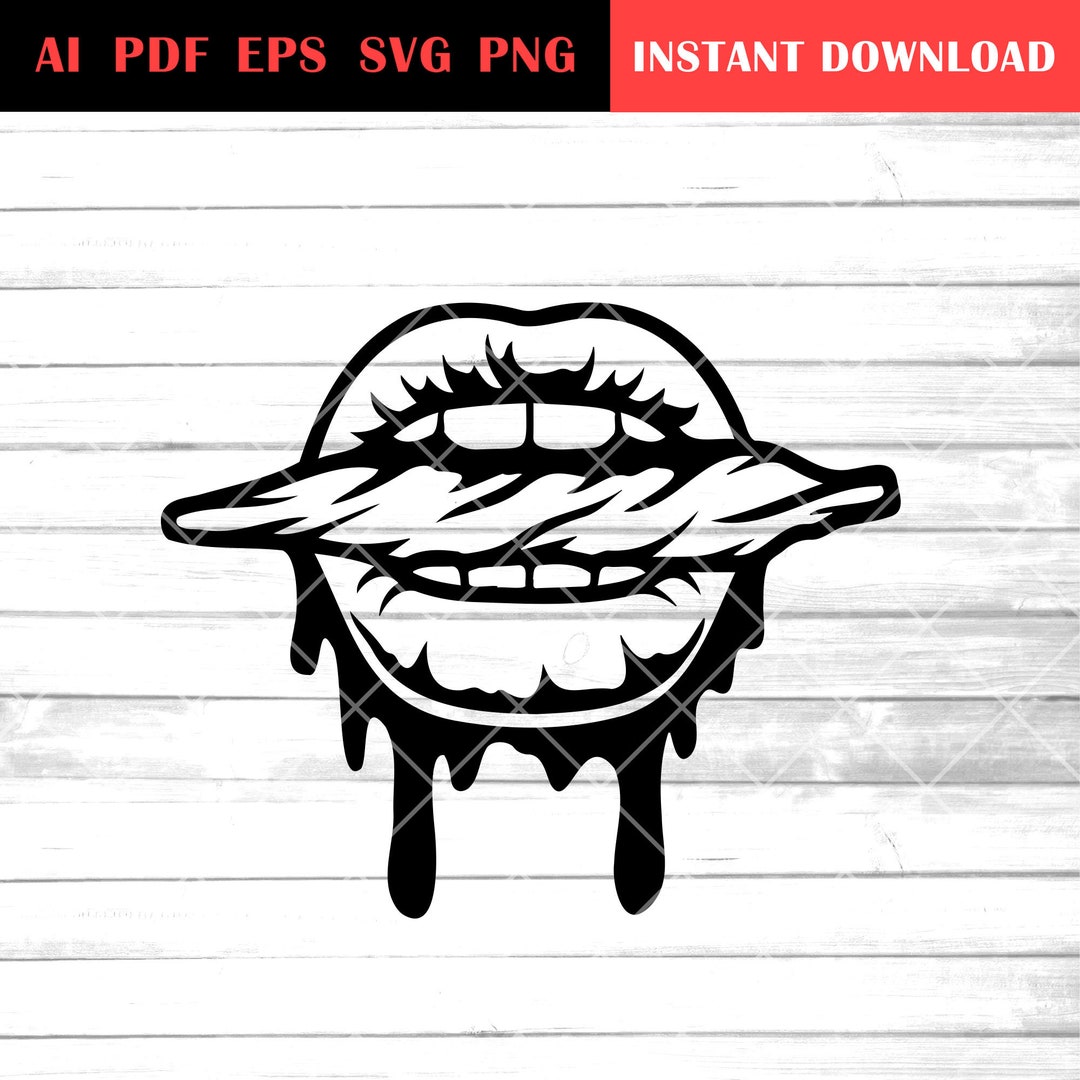 Lips Biting Weed Svg Dripping Lips With Marijuana Svg Cannabis Svg ...