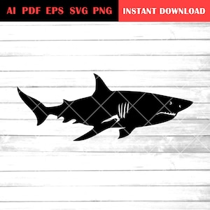 Shark svg, shark clip art , great white shark , cricut, silhouette, eps pdf png , sharks vector, big sharks