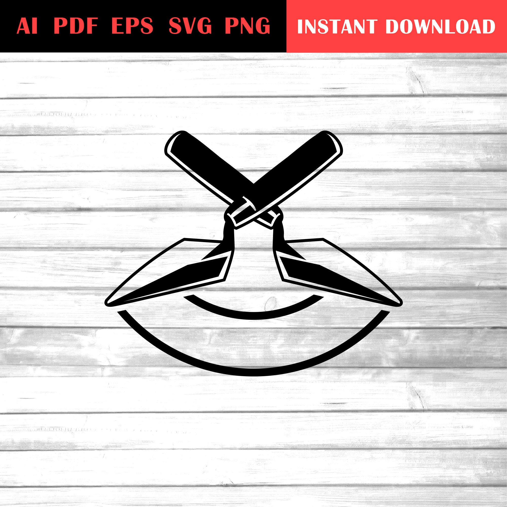 masonry cut file svg / masonry trowel clip art