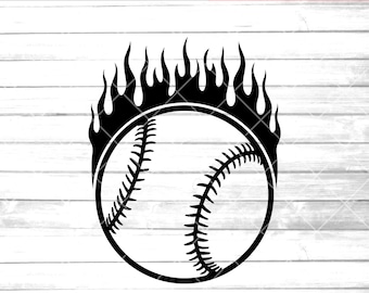 honkbal-svg | vuurbal-svg | vlammende bal | vlamillustraties | cricut | illustraties | vectorbestand | eps png pdf svg Ai