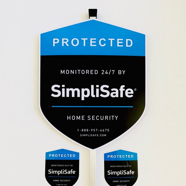 Simplisafe Security Yard Sign + 4 Window Stickers