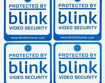 4 Blink Window Stickers - Home Security