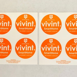 8 Vivint Security Window Stickers