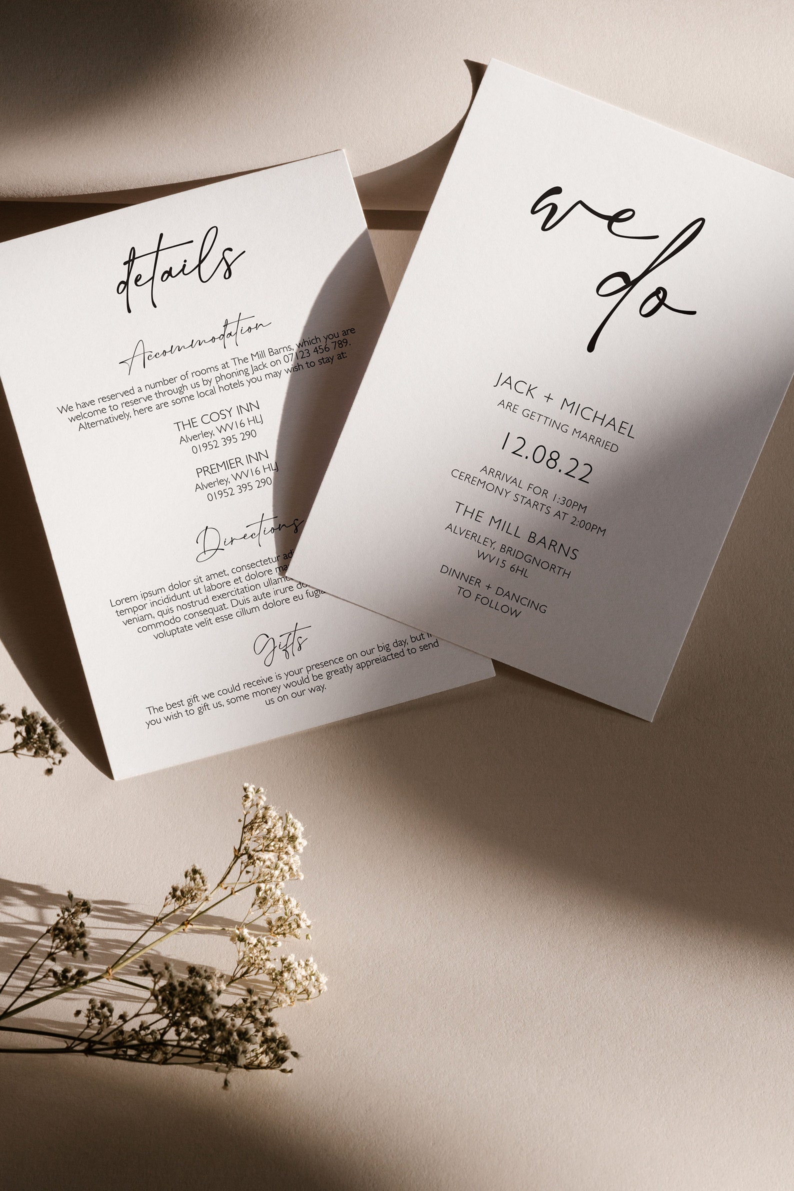 WE DO Wedding Invitation Template Bundle Save the Date and Etsy