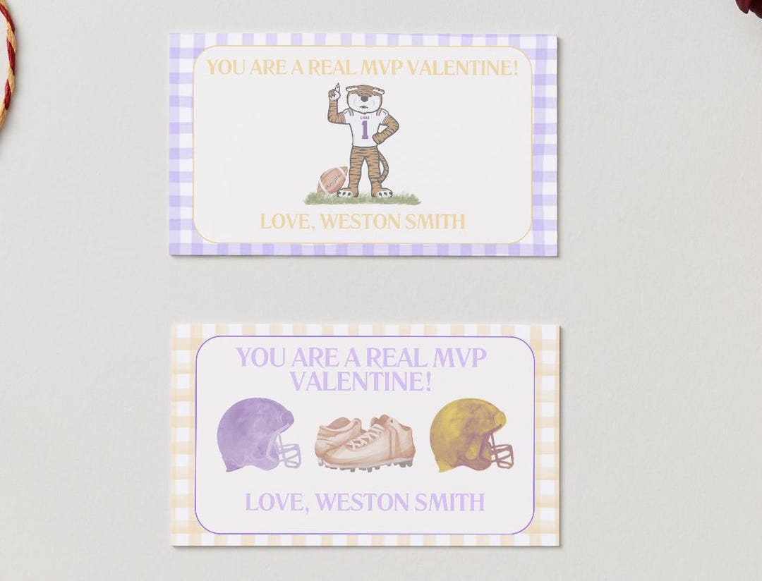 LSU Sports Tags: Football & Baseball Cards (printable) - Etsy