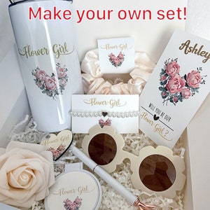 Flower Girl Proposal Box, Flower Girl Gift Set, Flower Girl Tumbler, Will You Be My Flower Girl, FlowerGirl Gift Box,  Personalized Name