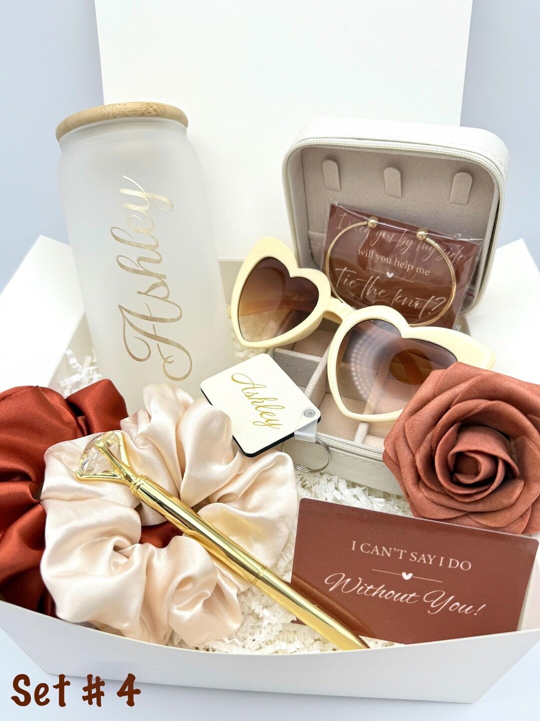 Terracotta Bridesmaid Proposal Box Set Personalized Asking Will You Be ...