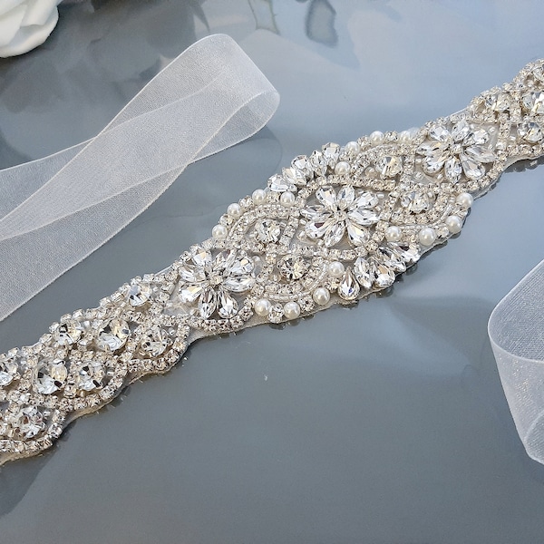 Bridal Belt, Belt for Bride, Wedding Dress Belt, Bridal Belts And Sashes, Rhinestone Belt, Wedding Sash, Crystal Pearl Belt, Bridesmaid