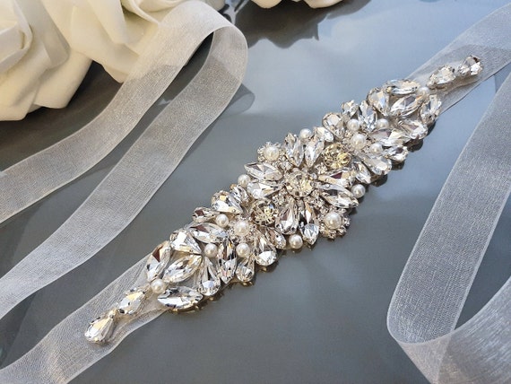 Flower Girl Belt Bridesmaid Prom Rhinestone Belt Bridal Belt Wedding Dress Belt Crystal Pearl Belt Belts for Bride Chiffon Organza Etsy