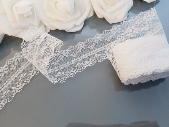 White lace ribbon bulk deals