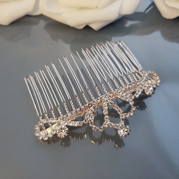 Rose Gold Hair Comb, Bridal Headpiece Hair Piece Headpiece Hair Pieces Flower Girl Bridesmaid Rhinestone Hair Comb Crystal Crown Tiara