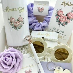 Flower Girl Proposal Gift, Flower Girl Gift Set, Flower Girl Lilac, Will You Be Our Flower Girl, Flower Girl Gift Box, Custom FlowerGirl