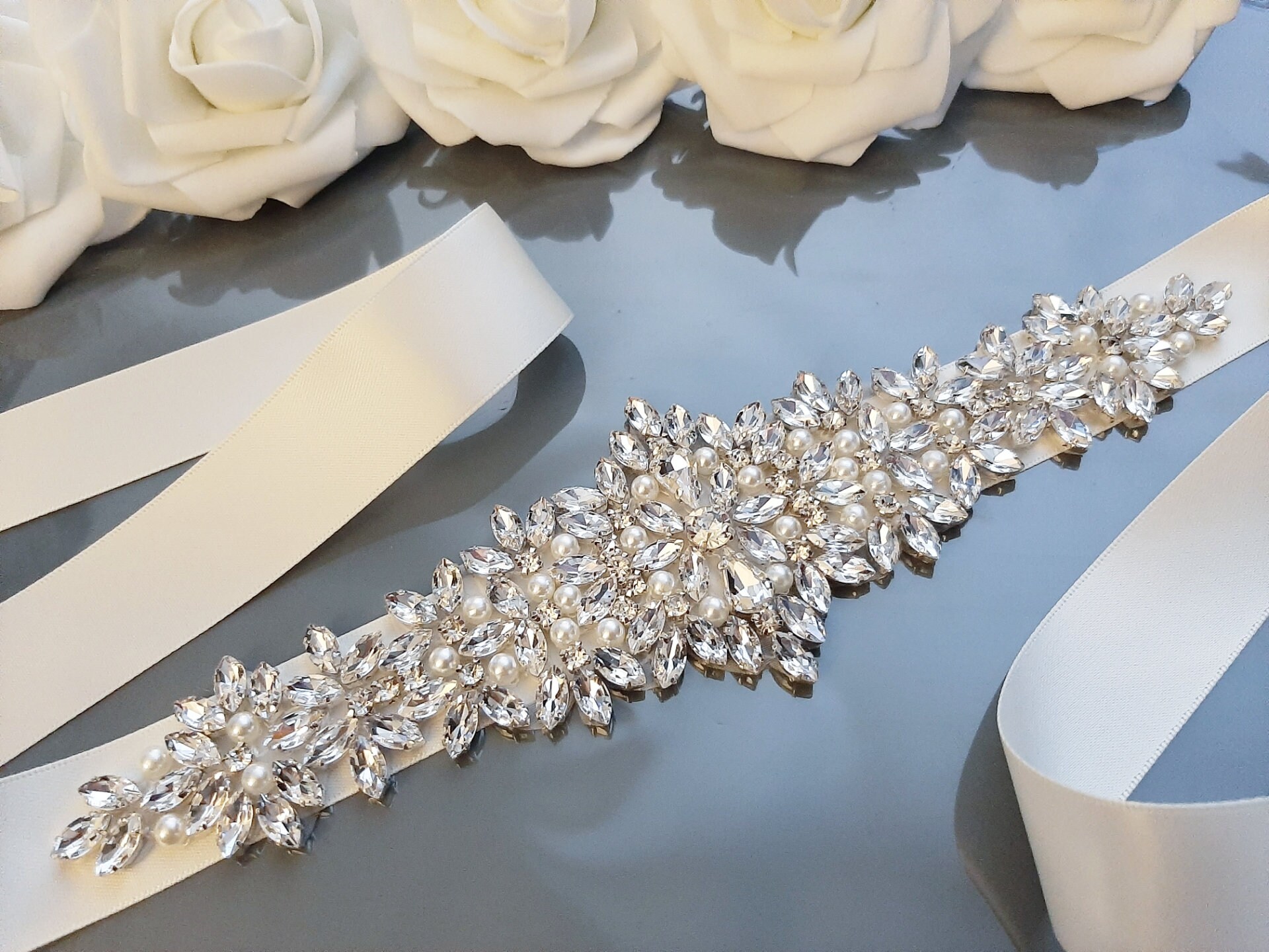 Wedding Dress Belt Ivory White Wedding Belt Ivory Belt for | Etsy