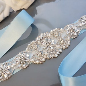 Turquoise Bridal Belt, Rhinestone Belt, Sash Belt, Blue Bridal Belts ...