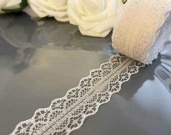 10 Yards White Lace Trim, White Lace Trim Ribbon, White Lace, Lace Sewing Trim Design Gift Wrap Gift Basket Wedding Lace Bridal