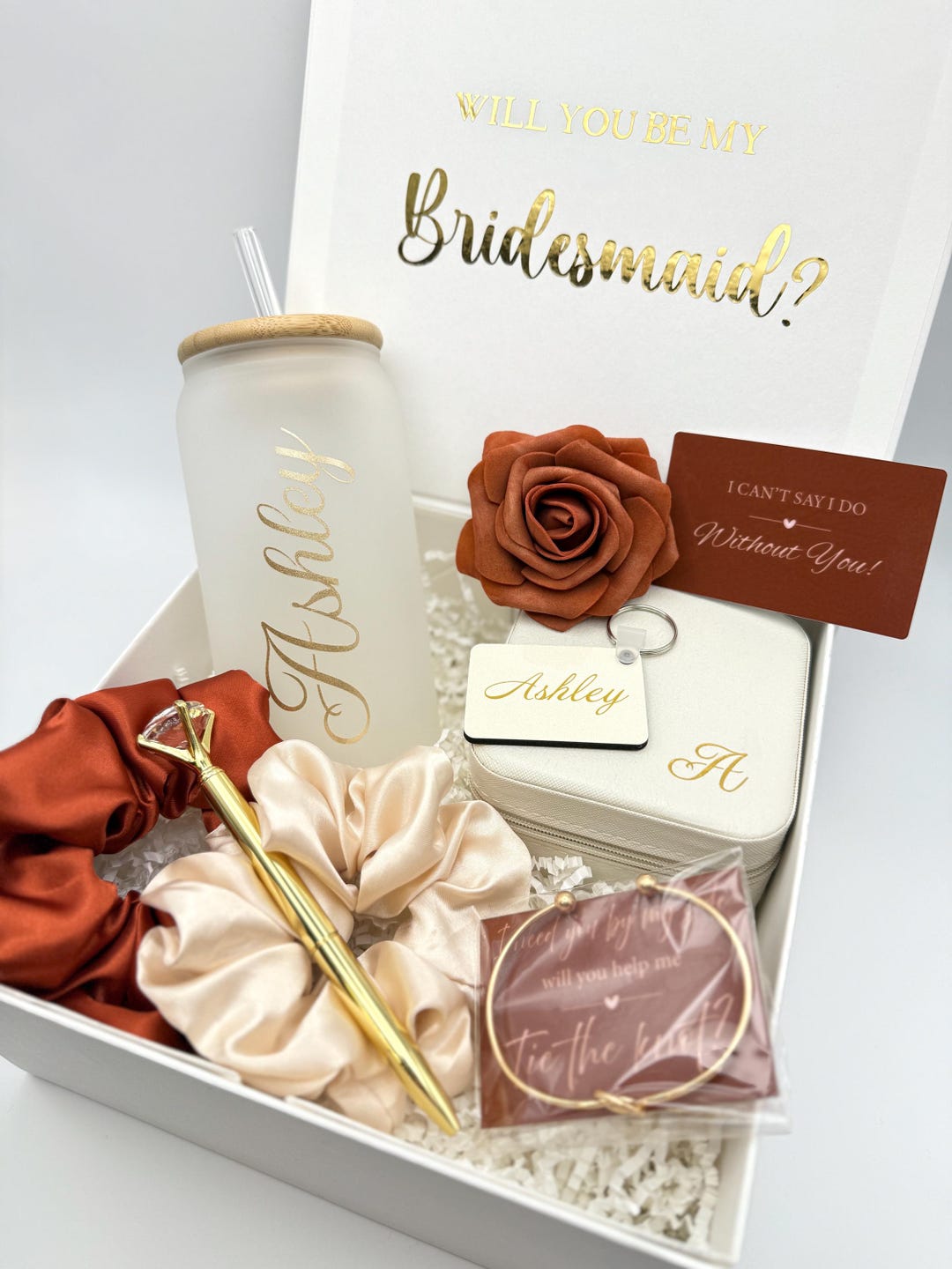Will You Be My Bridesmaid Proposal Box Gift Terracotta Wedding ...