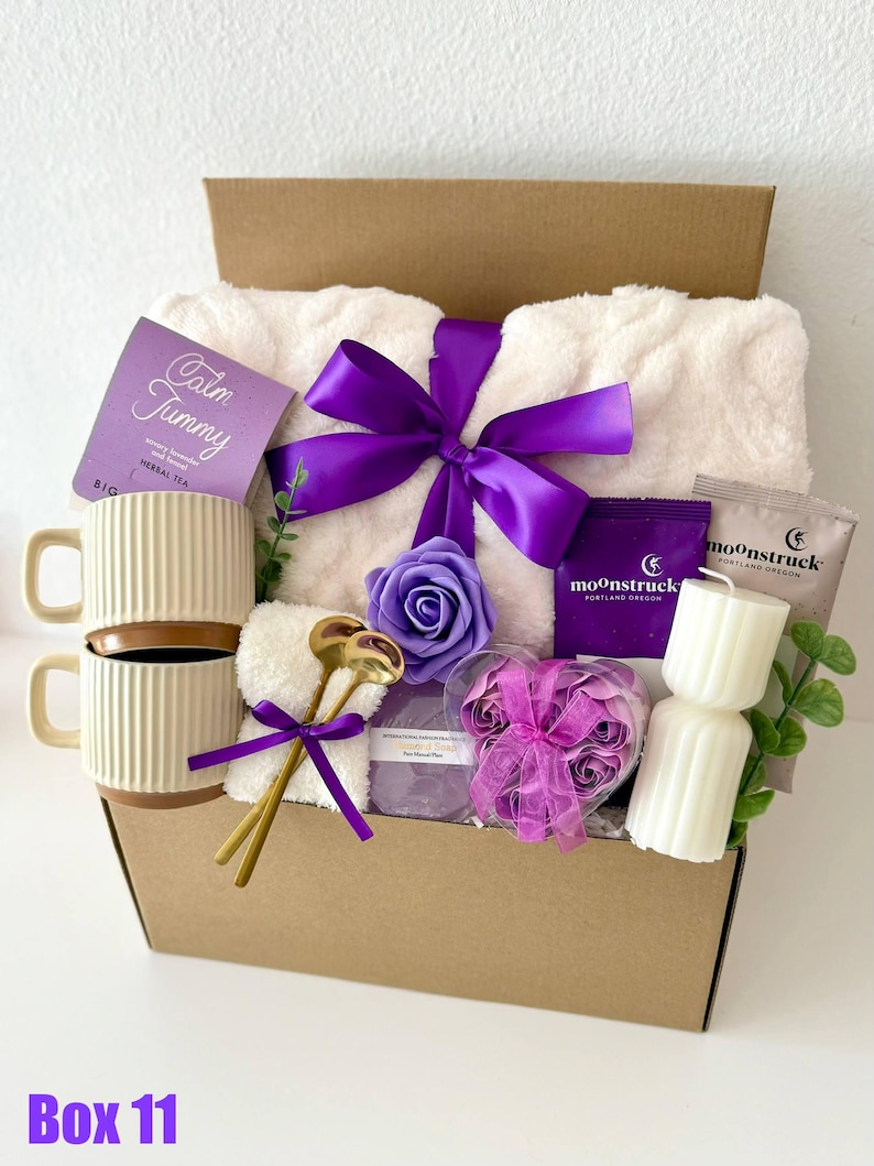 Self Care Gift Box, Blanket Gift Basket, Hygge Gift, Birthday Gift Set, Gift Box For Women, Mom Care Package For Her, Thank You Gift Idea Box 11