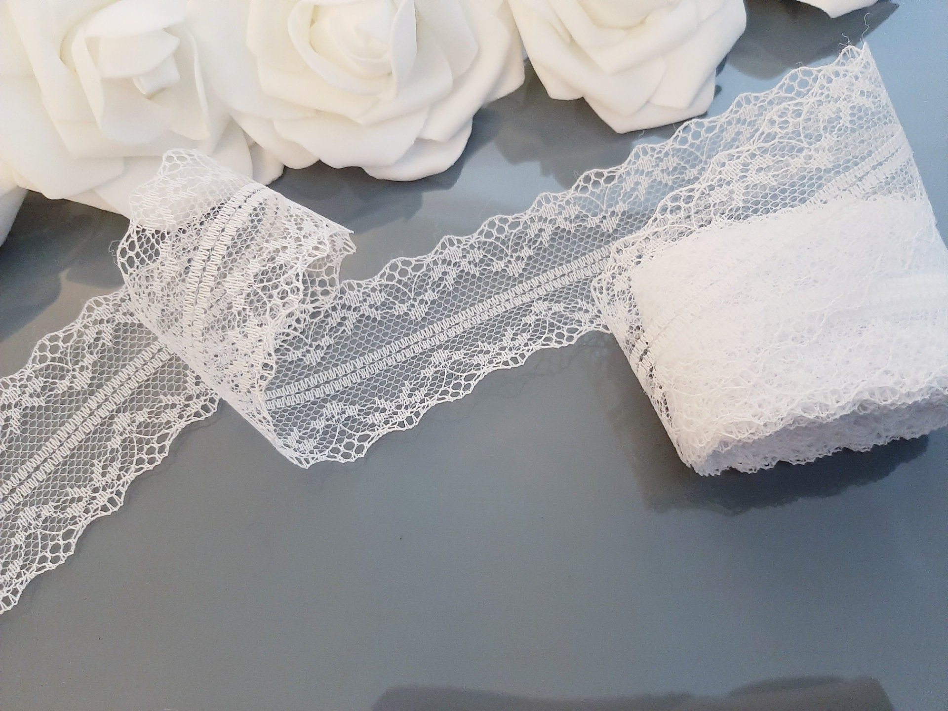 White Lace Trim, 10 Yards Lace Trim, Lace Trim Ribbon, Wholesale