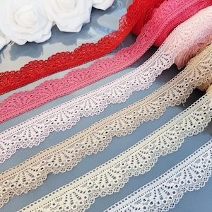 Lace Ribbon, 10 Yards Lace Ribbon 16.5cm Wide Nylon Lace Ribbons for Crafts  Lace Trim for Gift Package Wedding Decorations DIY Crafts Sewing(White)