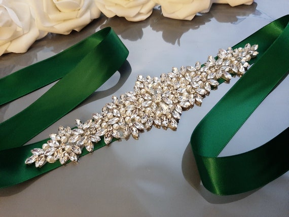 Green hot sale sash belt