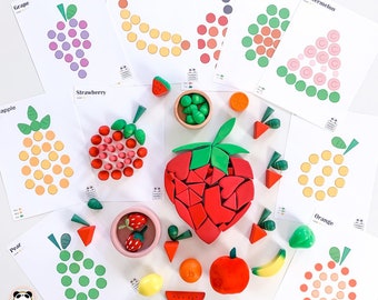 Fruits - Mandala Loose Parts Templates