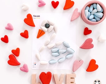 Valentinstag - Mandala lose Teile Vorlage