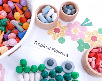 Tropical Animals - Mandala Loose Parts Template