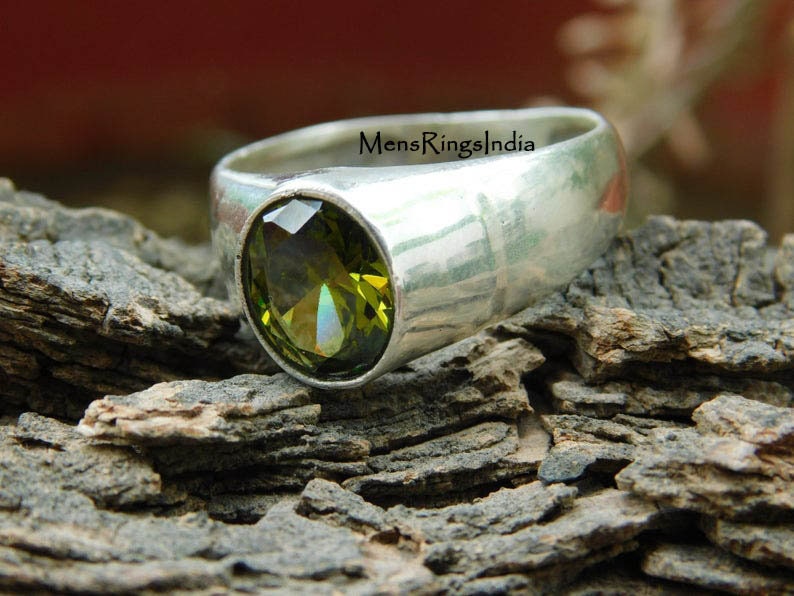 SACE GEMS Classic Resizable Peridot Male Ring 925 Sterling Silver Fine  Jewelry Wedding Engagement Holiday Gift Wholesale - AliExpress