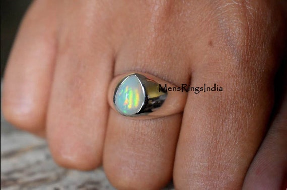 Engraved on sale opal ring